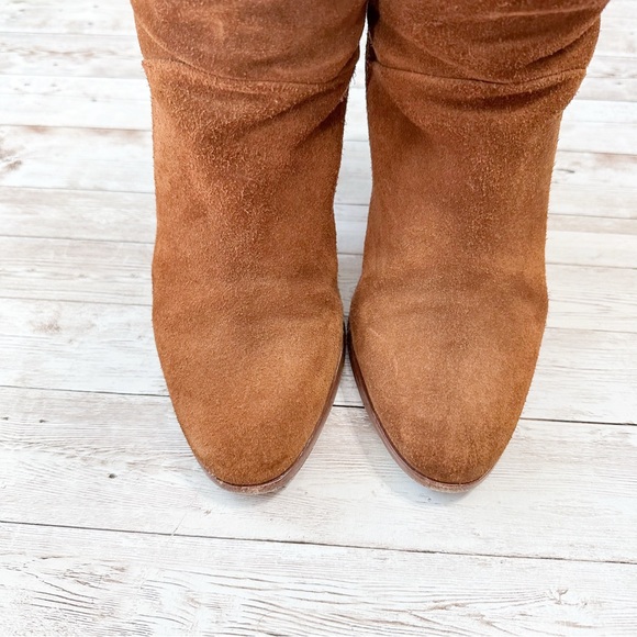 Sezane Abby Knee High Boots Camel Brown Suede Size 39 US 8 - Picture 10 of 16